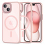 Tech-Protect MagMat MagSafe Hülle für Apple iPhone 15, Pink/Clear