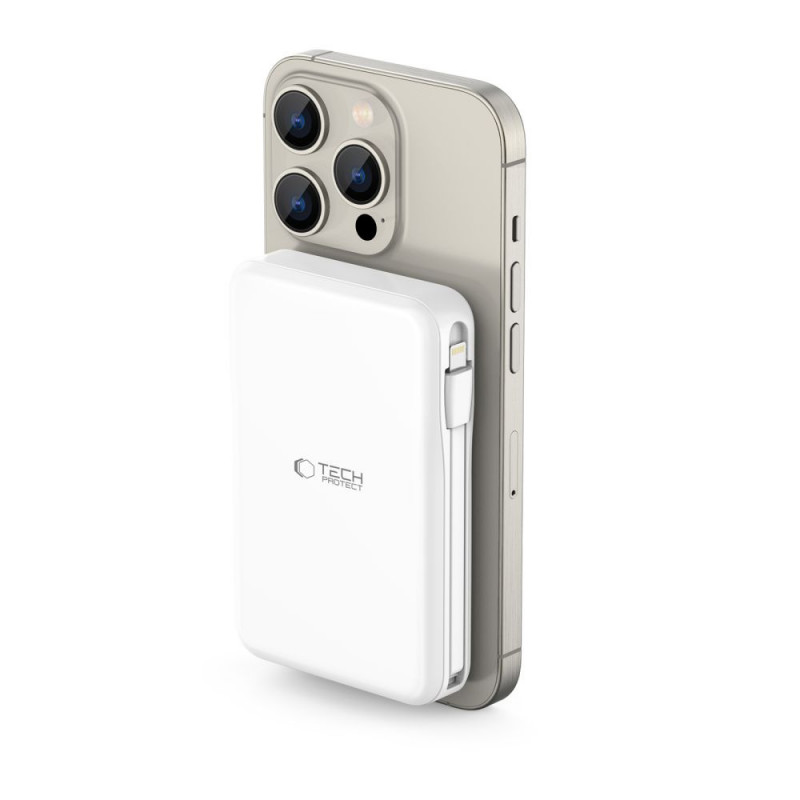 Tech-Protect PB31 LifeMag MagSafe Powerbank 10000 mAh, 15 W, Weiß