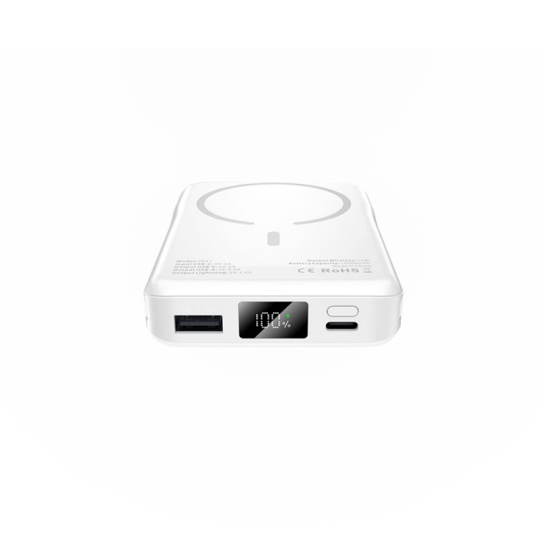 Tech-Protect PB31 LifeMag MagSafe Powerbank 10000 mAh, 15 W, Weiß