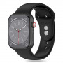 Tech-Protect Silikonarmband für Apple Watch 4/5/6/7/8/9/SE/10 (38/40/41/42 mm), Schwarz