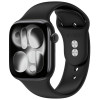 Tech-Protect Silikonarmband für Apple Watch 4/5/6/7/8/9/SE/10 (38/40/41/42 mm), Schwarz