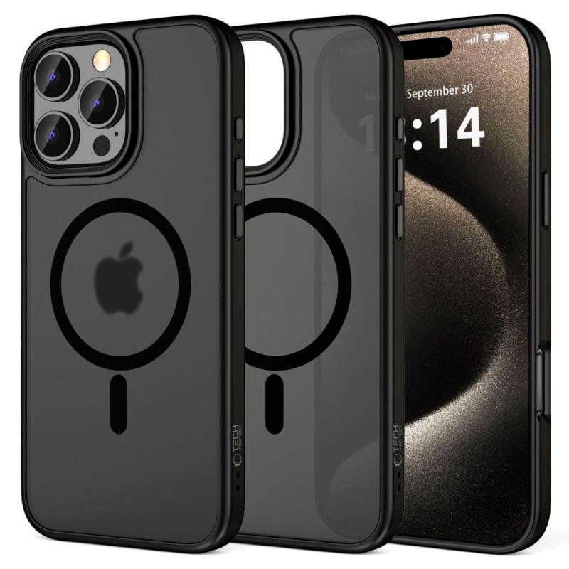 Tech-Protect MagMat MagSafe Hülle für Apple iPhone 16 Pro, Matte Black