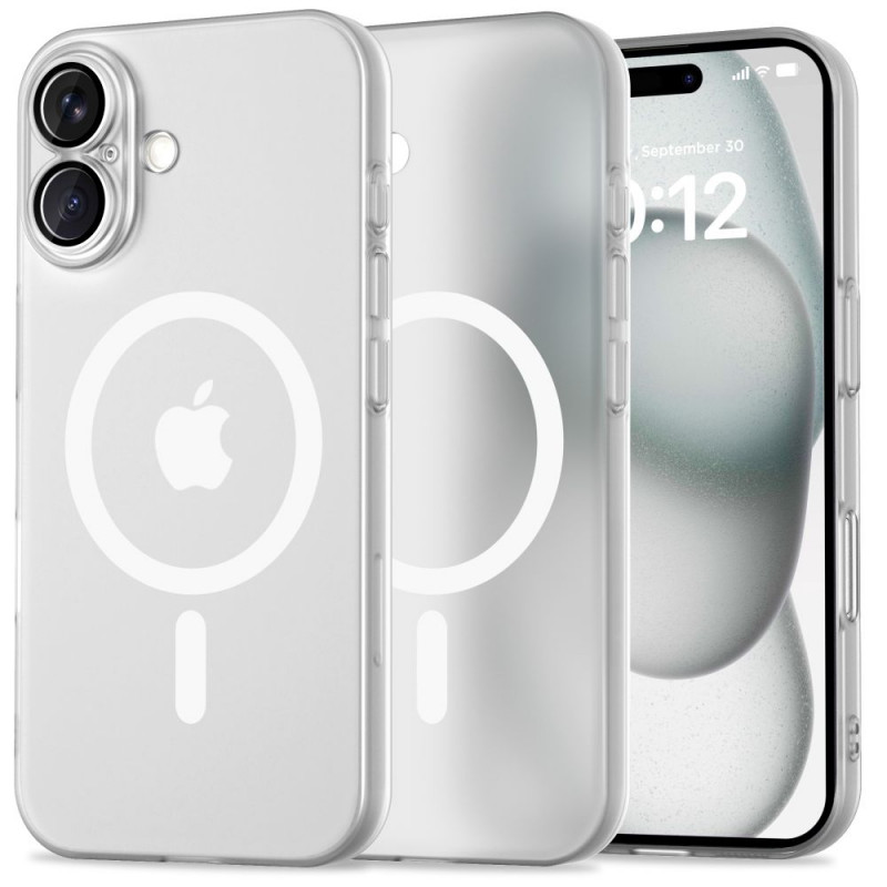 Tech-Protect MagSlim MagSafe Apple iPhone 16 Hülle, Matte/White