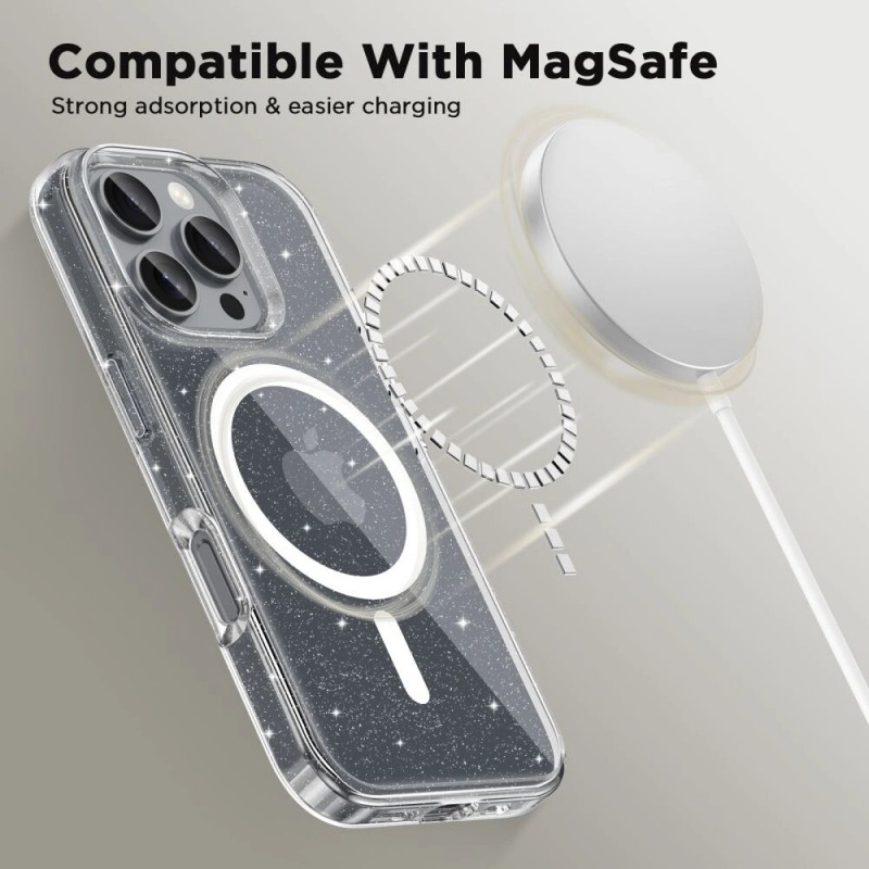 Tech-Protect Flexair Hybrid MagSafe Hülle für Apple iPhone 16 Pro Max, Glitter