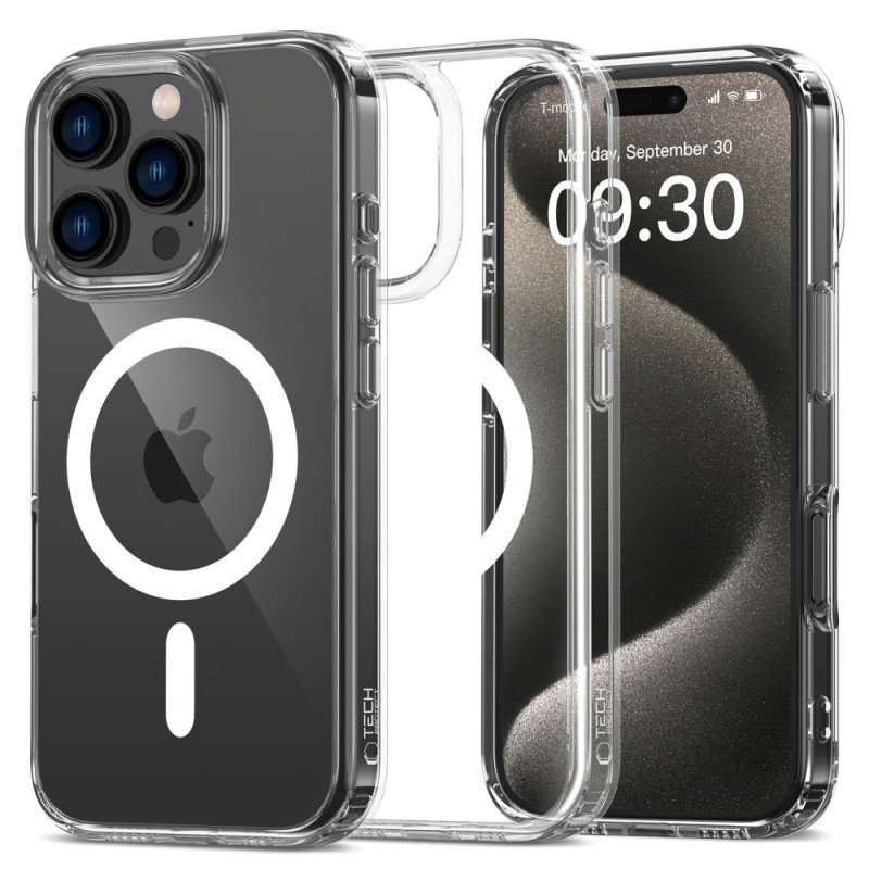 Tech-Protect Flexair Hybrid MagSafe Hülle für Apple iPhone 16 Pro Max, transparent
