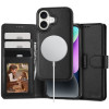 Tech-Protect Wallet MagSafe Hülle für Apple iPhone 16, Schwarz