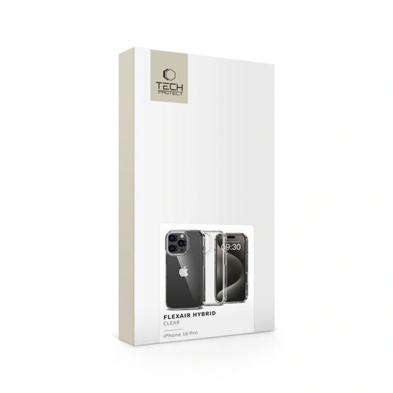 Tech-Protect Flexair Hybrid Hülle für Apple iPhone 16 Pro, transparent
