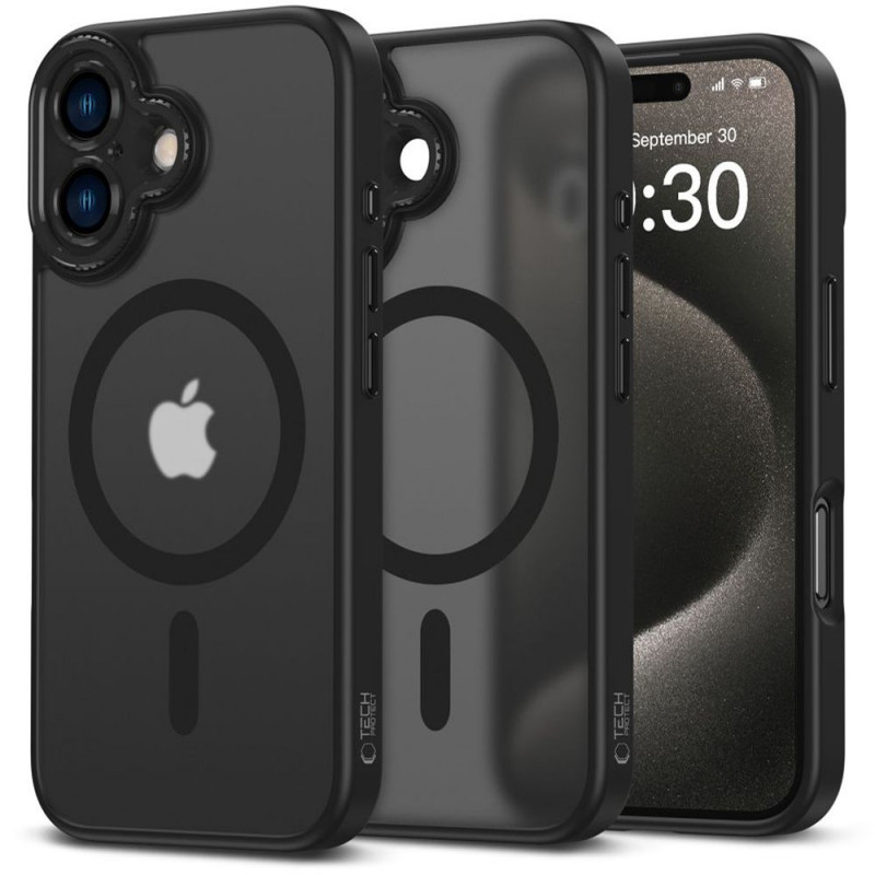 Tech-Protect MagCam MagSafe Hülle für Apple iPhone 16, Mattschwarz