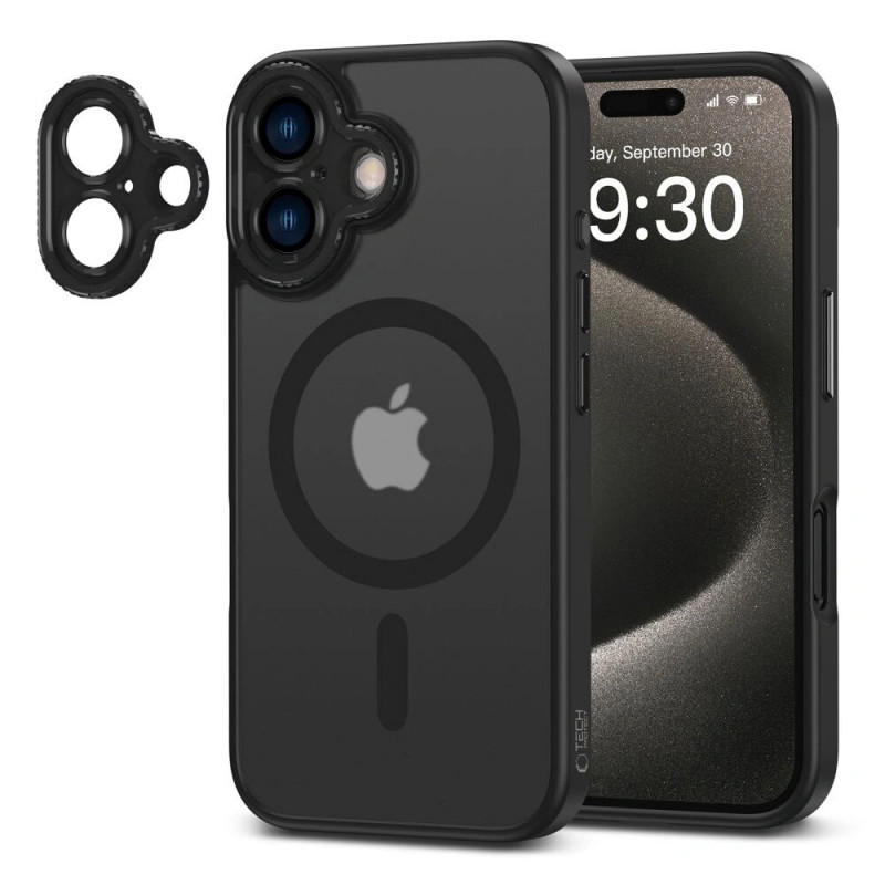 Tech-Protect MagCam MagSafe Hülle für Apple iPhone 16, Mattschwarz
