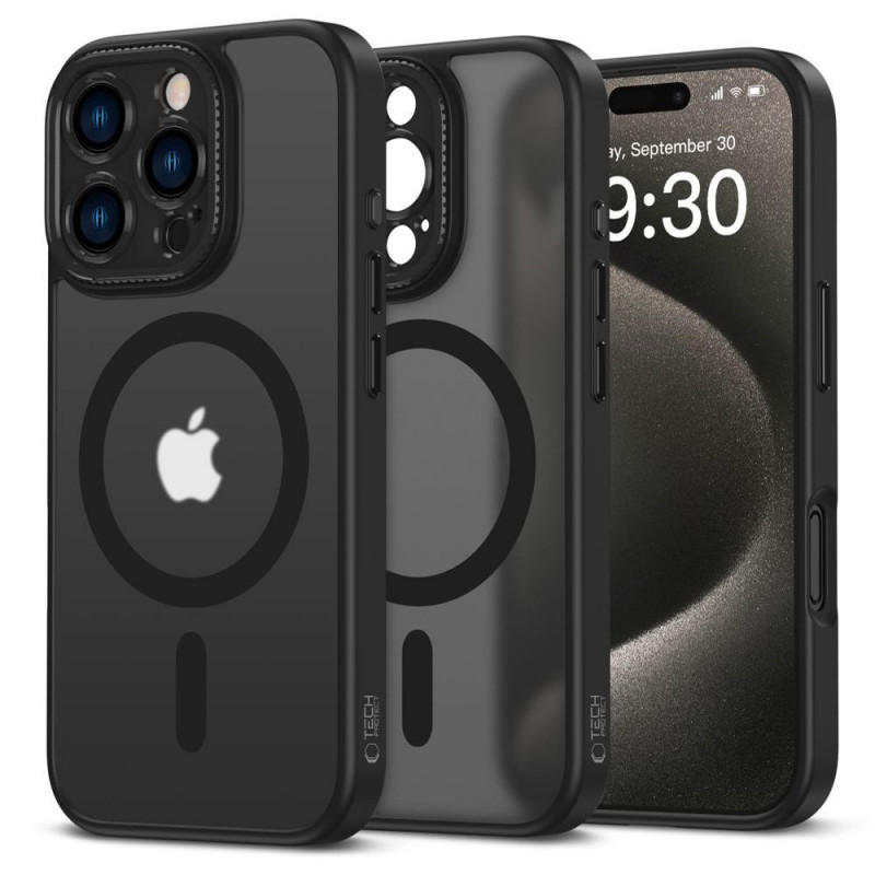 Tech-Protect MagCam MagSafe Hülle für Apple iPhone 16 Pro Max, Mattschwarz