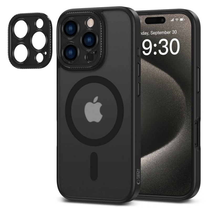 Tech-Protect MagCam MagSafe Hülle für Apple iPhone 16 Pro Max, Mattschwarz