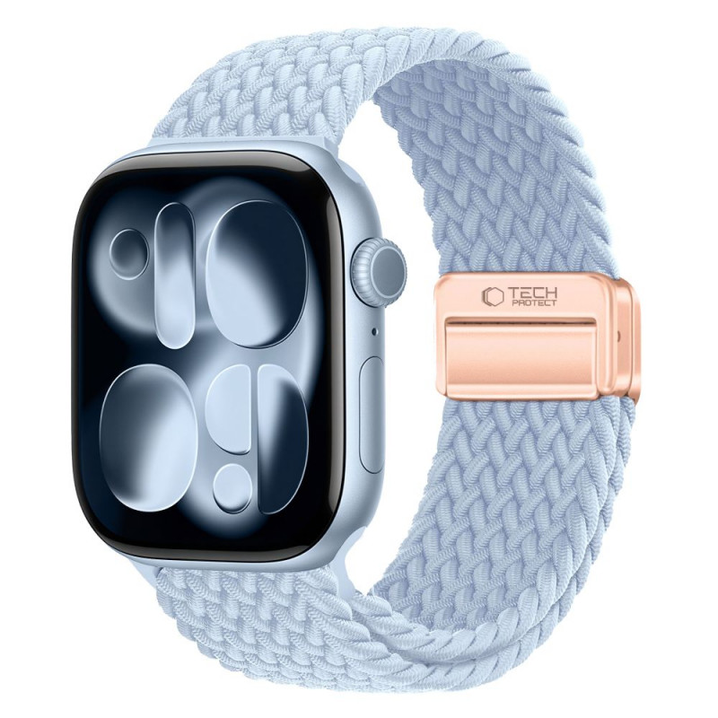 Tech-Protect Nylonmag Armband für Apple Watch 4/5/6/7/8/9/SE/10, 38/40/41/42 mm, Baby Blue