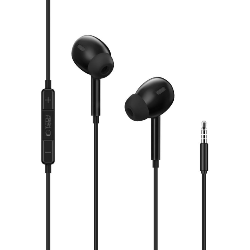 Tech-Protect Ultraboost Core G3 Mini-Klinke 3,5 mm kabelgebundene Ohrhörer, Schwarz