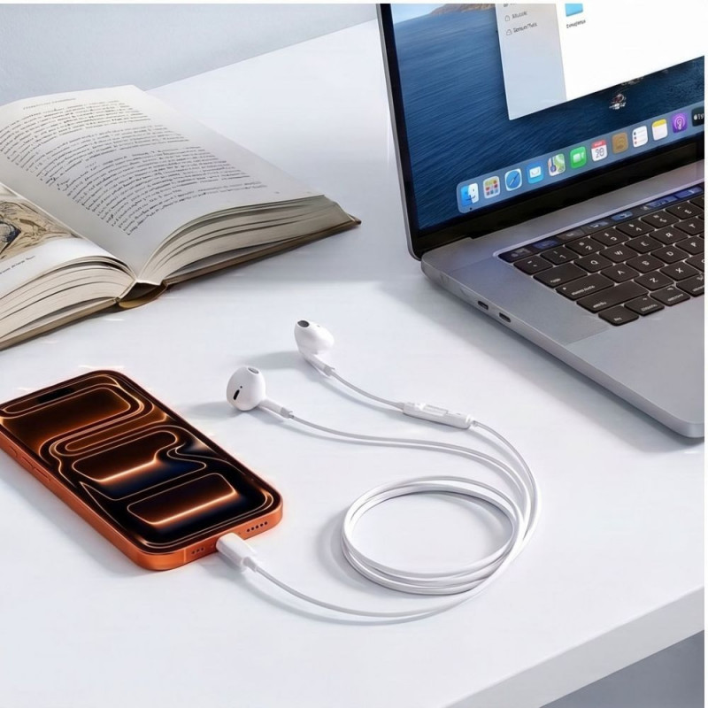 Tech-Protect Ultraboost Core G4 USB-C kabelgebundene Ohrhörer, Weiß