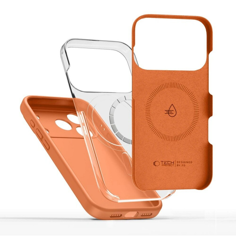 Tech-Protect Silikon MagSafe Hülle für Apple iPhone 17 Pro Max, Cosmic Orange