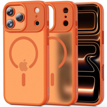 Tech-Protect Magmat MagSafe Hülle für Apple iPhone 17 Pro, mattes Cosmic Orange
