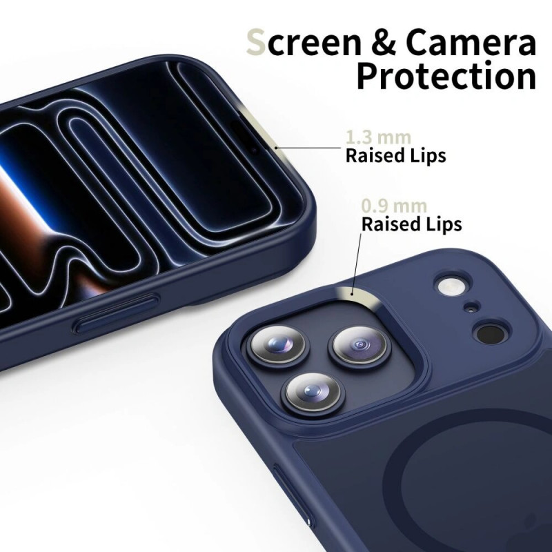 Tech-Protect Magmat MagSafe Hülle für Apple iPhone 17 Pro, mattes Dunkelblau