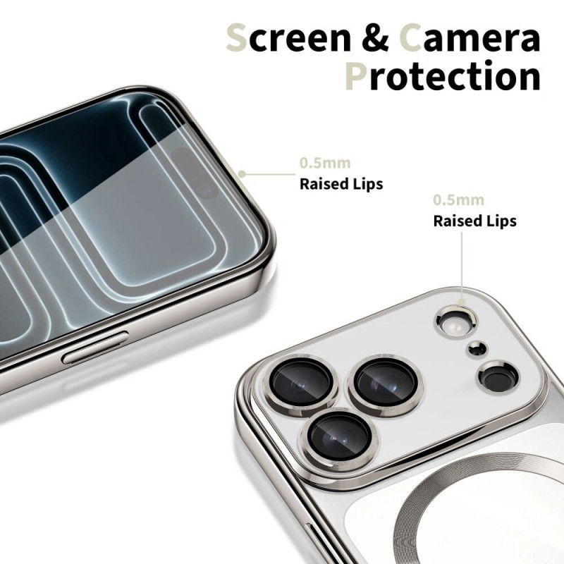 Tech-Protect MagFlex MagSafe Hülle für Apple iPhone 17 Pro Max, Shiny Silver