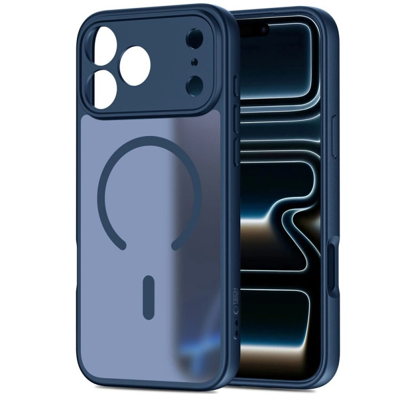 Tech-Protect BasicMag MagSafe Hülle für Apple iPhone 17 Pro, Mattschwarz Dunkelblau