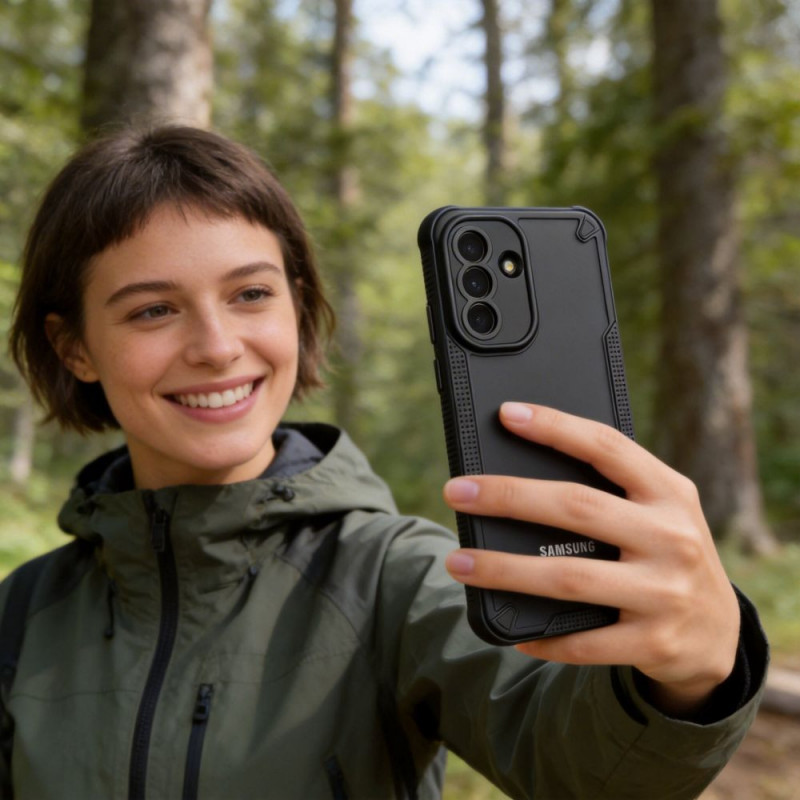 Tech-Protect Rugged Shield Hülle für Samsung Galaxy A57 5G, Mattschwarz