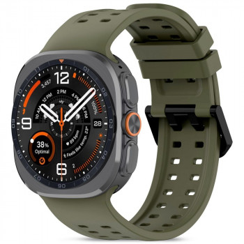 Tech-Protect Silikon-Air-Armband für Samsung Galaxy Watch Ultra 1 / 2 (2024-2026) 47 mm, Olive Green
