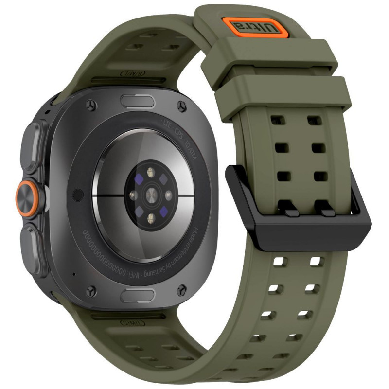 Tech-Protect Silikon-Air-Armband für Samsung Galaxy Watch Ultra 1 / 2 (2024-2026) 47 mm, Olive Green