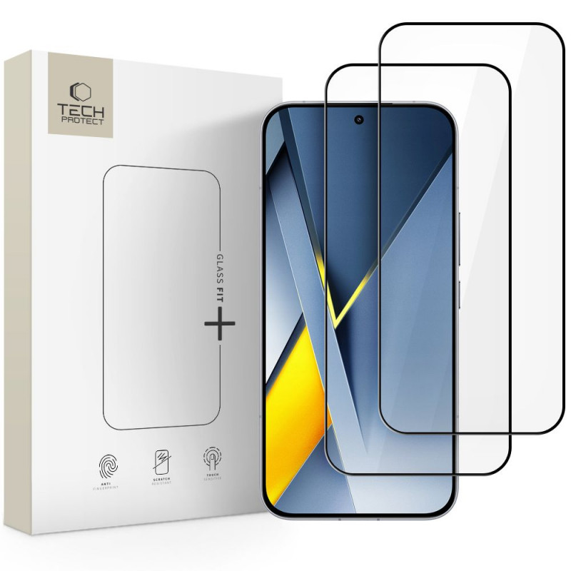 Tech-Protect Glass Fit+ Panzerglas Xiaomi Poco F8 Ultra THP5047, Schwarz (2 Stk.)