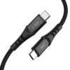 Tech-Protect Ultraboost UB11T USB-C-auf-USB-C-Kabel PD 240W, 100 cm, Schwarz