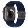 Tech-Protect Nylon Clasp Armbanduhrarmband für Apple Watch 6 / 7 / 8 / 9 / 10 / SE / Ultra 1 / 2 44/45/46/49 mm, Navy