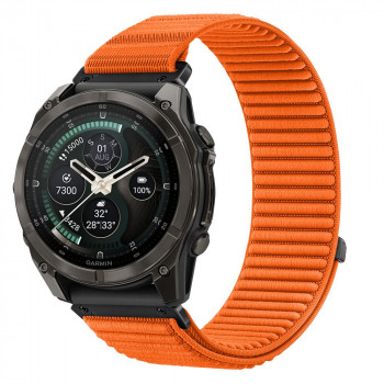 Tech-Protect NylonLoop Garmin Fenix 5X / 5X Plus / 6X / 6X Pro / 7X / 8 / 8 Pro / 9 / 9 Pro Uhrenarmband (51 mm), Signal Orange