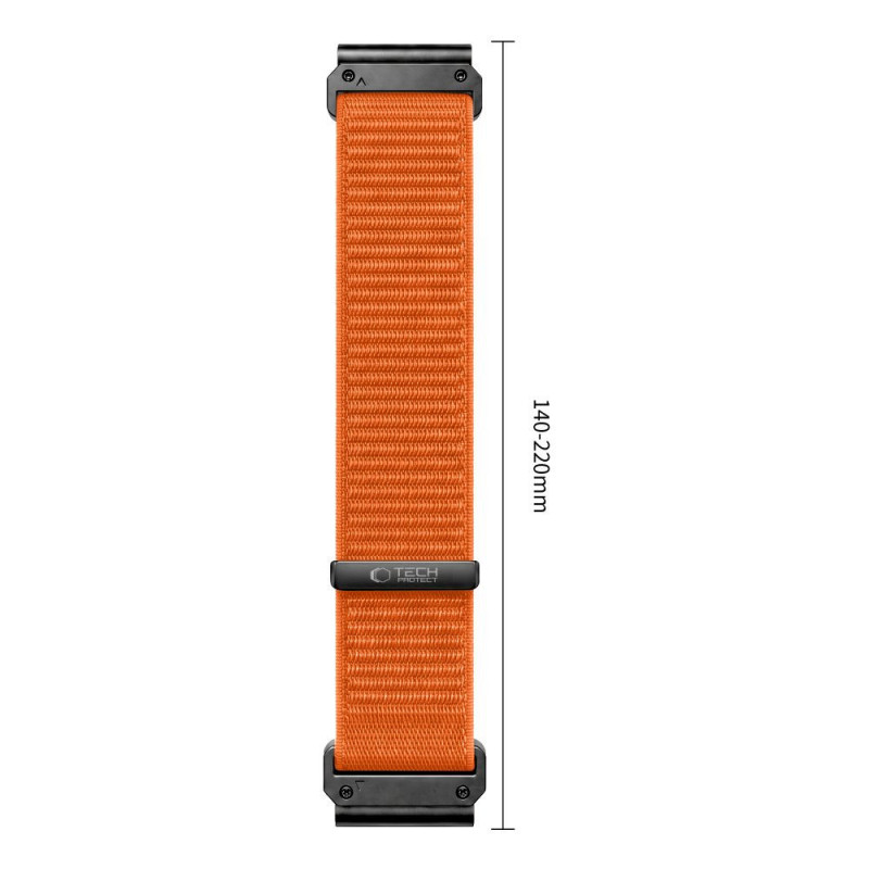 Tech-Protect NylonLoop Garmin Fenix 5X / 5X Plus / 6X / 6X Pro / 7X / 8 / 8 Pro / 9 / 9 Pro Uhrenarmband (51 mm), Signal Orange