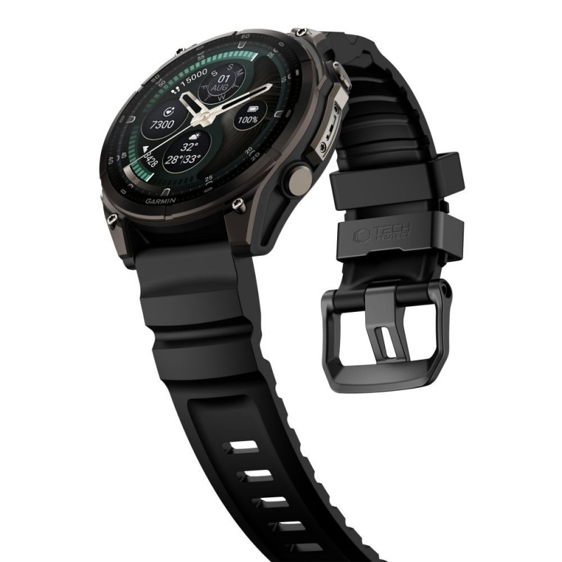 Tech-Protect Motion Garmin Fenix 5X / 5X Plus / 6X / 6X Pro / 7X / 8 / 8 Pro / 9 / 9 Pro Uhrenarmband (47 mm), Schwarz