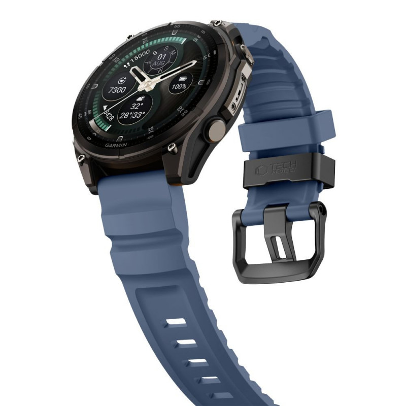 Tech-Protect Motion Garmin Fenix 5X / 5X Plus / 6X / 6X Pro / 7X / 8 / 8 Pro / 9 / 9 Pro Uhrenarmband (47 mm), Nautical Blue