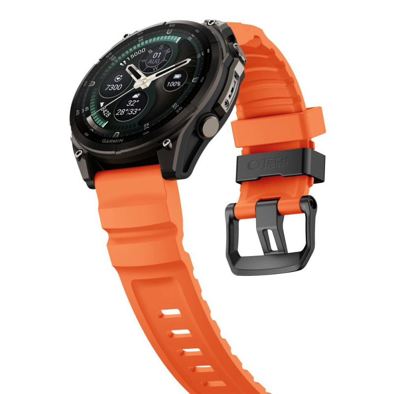 Tech-Protect Motion Garmin Fenix 5X / 5X Plus / 6X / 6X Pro / 7X / 8 / 8 Pro / 9 / 9 Pro Uhrenarmband (47 mm), Signal Orange