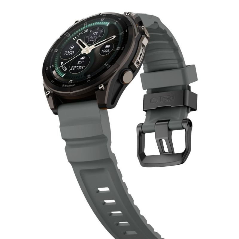 Tech-Protect Motion Garmin Fenix 5X / 5X Plus / 6X / 6X Pro / 7X / 8 / 8 Pro / 9 / 9 Pro Uhrenarmband (51 mm), Storm Grey