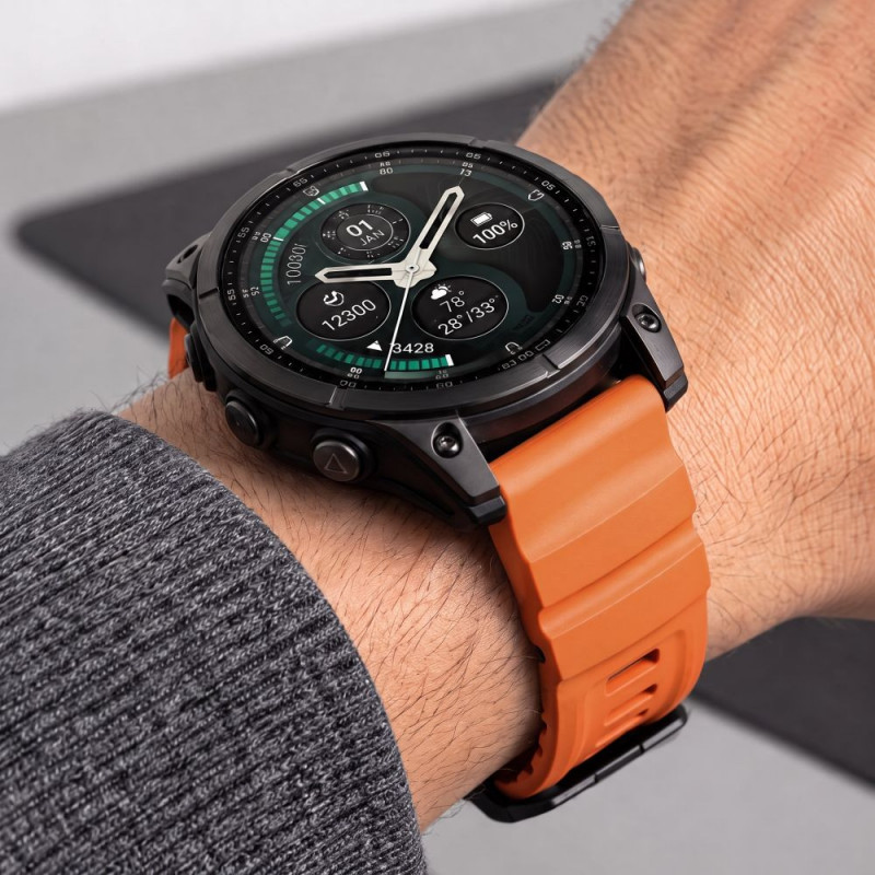 Tech-Protect Motion Garmin Fenix 5X / 5X Plus / 6X / 6X Pro / 7X / 8 / 8 Pro / 9 / 9 Pro Uhrenarmband (51 mm), Signal Orange