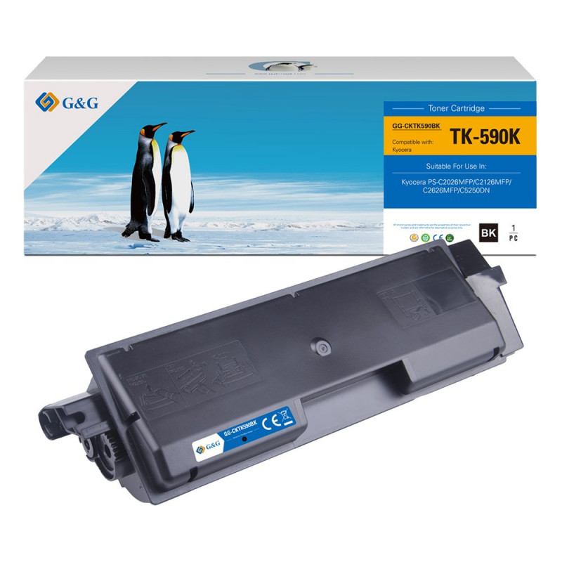 G&G kompatible Tonerkartusche für Kyocera TK590K / 1T02KV0NL0 (14432)