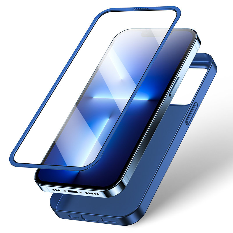Joyroom 360 Full Case + Panzerglas für Apple iPhone 13 Pro Max, JR-BP928, Blau