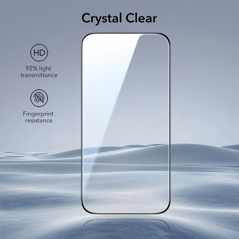 ESR UltraFit gehärtetes Glas Displayschutzfolie für Apple iPhone 17 Pro Max / 18 Pro Max, ESR925, transparent (2 Stk.)