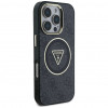 Guess GUHMP16LHG4PRTGK IML Metal Glitter 4G Circle Triangle MagSafe-Hülle für Apple iPhone 16 Pro, schwarz