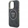 Guess GUHMP16LHG4PRTGK IML Metal Glitter 4G Circle Triangle MagSafe-Hülle für Apple iPhone 16 Pro, schwarz