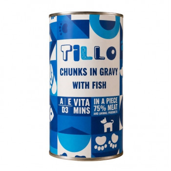 TILLO Chunks in gravy Fish Nassfutter für Hunde, 1250 g