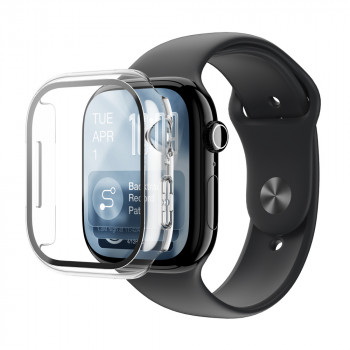 AmazingThing Radix FullGuard Displayschutzglas mit Hülle für Apple Watch Series 11 46 mm, transparent