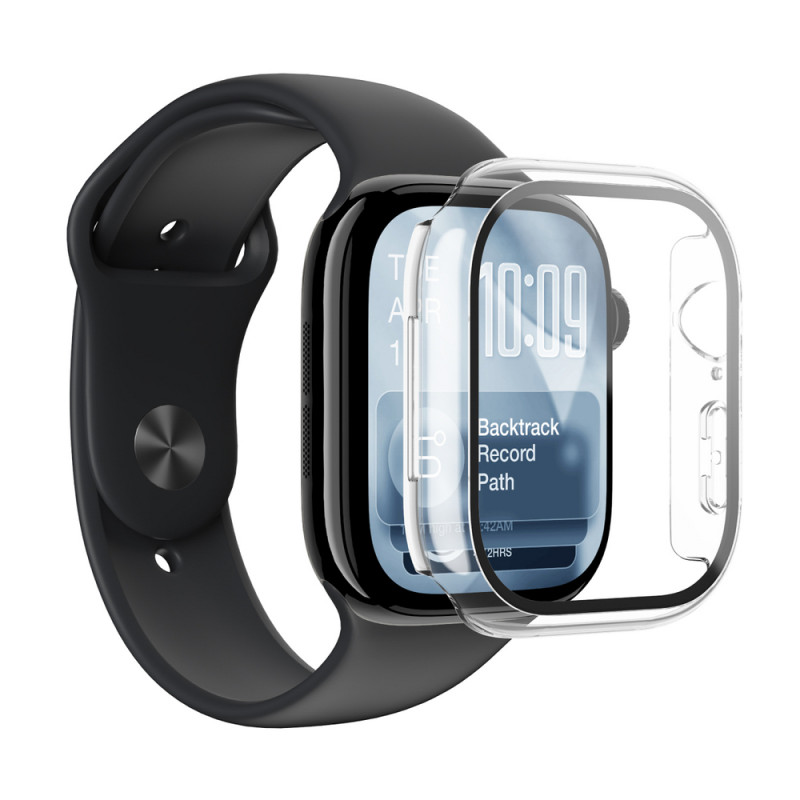 AmazingThing Radix FullGuard Displayschutzglas mit Hülle für Apple Watch Series 11 46 mm, transparent