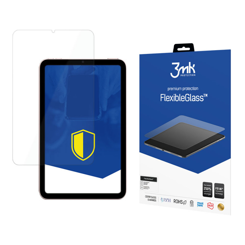 3MK FlexibleGlass Hybrid Glass Displayschutzfolie für Apple iPad mini 2021 (6. Gen.) / iPad mini 8.3" 2024 (7. Gen.)