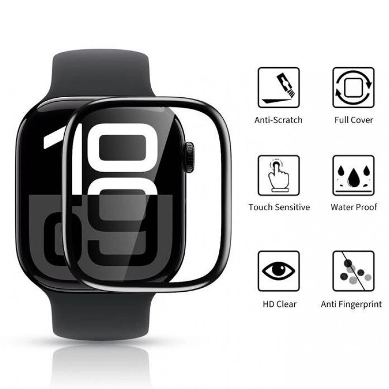 Tech-Protect Glass Flex+ THP4226 Hybridglas für Huawei Watch Fit 3 / 4 (2 Stk.), Schwarz