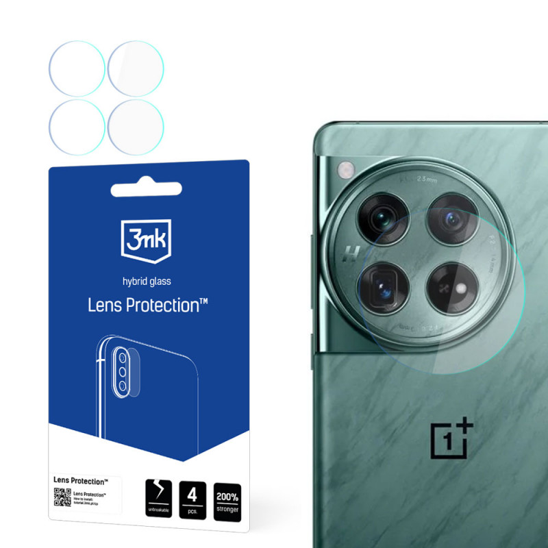 3MK Lens Protection Hybrid Kameraobjektivglas für OnePlus 12 5G (4 Stk.)