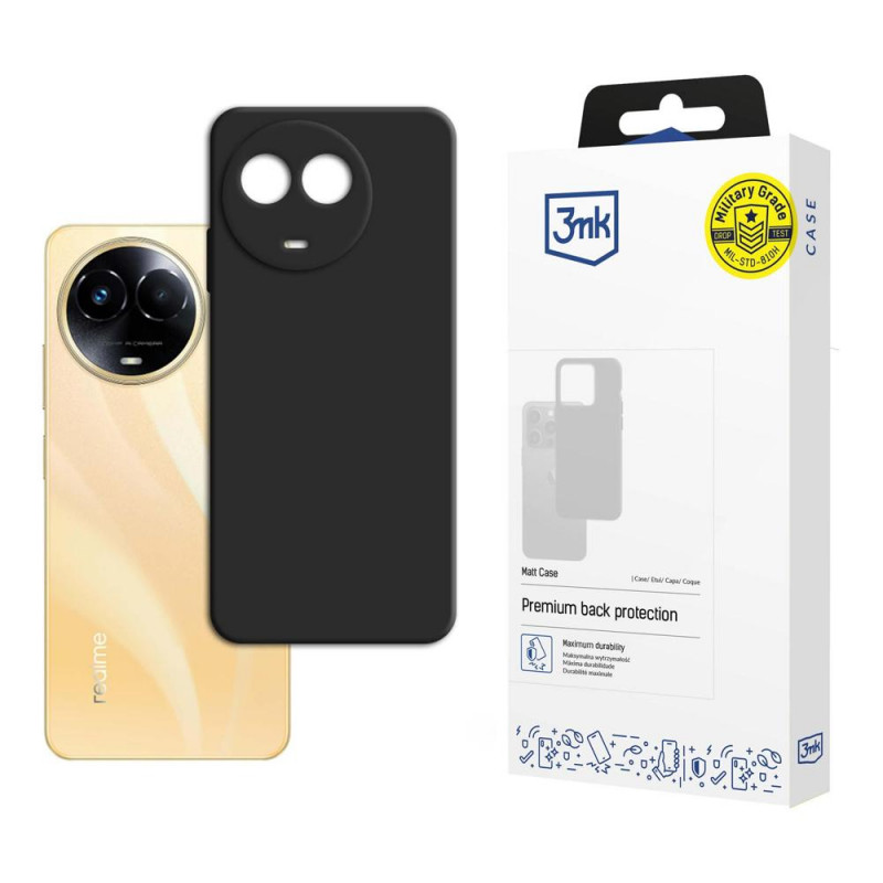 3MK Matt Case für Realme 11 5G, Schwarz
