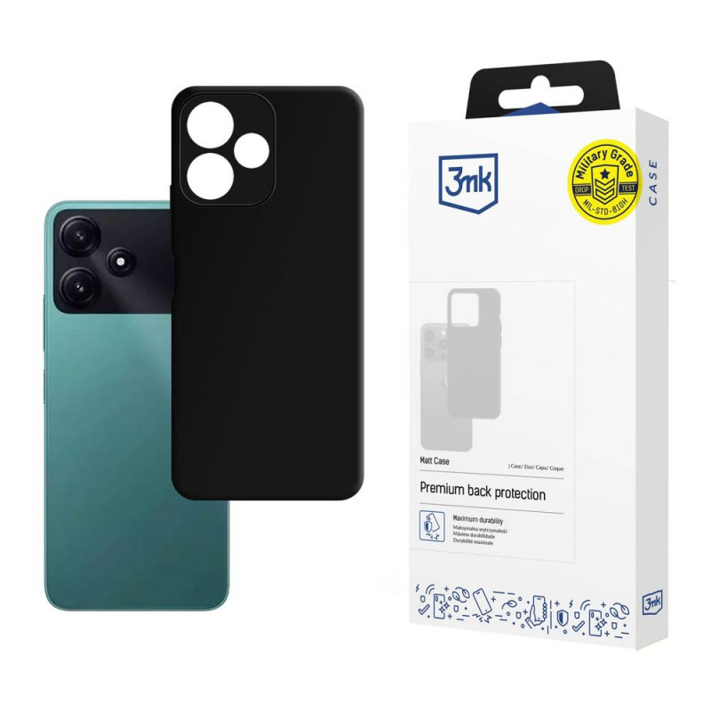 3MK Matt Case für Xiaomi POCO M6 Pro 5G, Schwarz