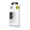 3MK Satin Armor MagCase MagSafe Smartphone-Hülle für Apple iPhone 15 Pro Max, transparent mit schwarzem Rahmen